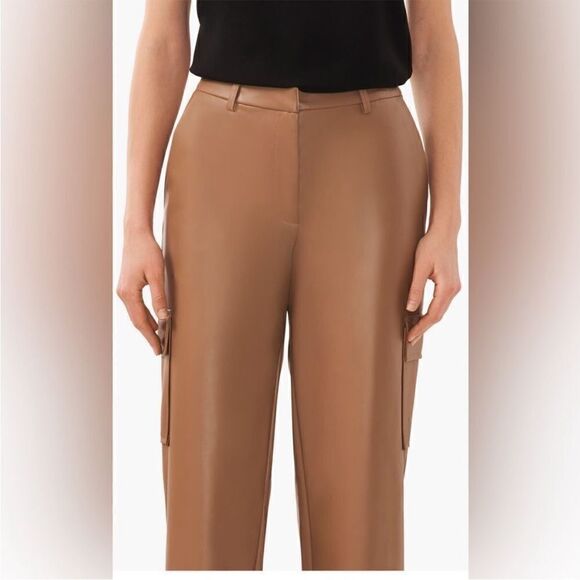 099 NWOT Halogen® Wide Leg Faux Leather Cargo Pants Size XXL - Picture 12 of 12